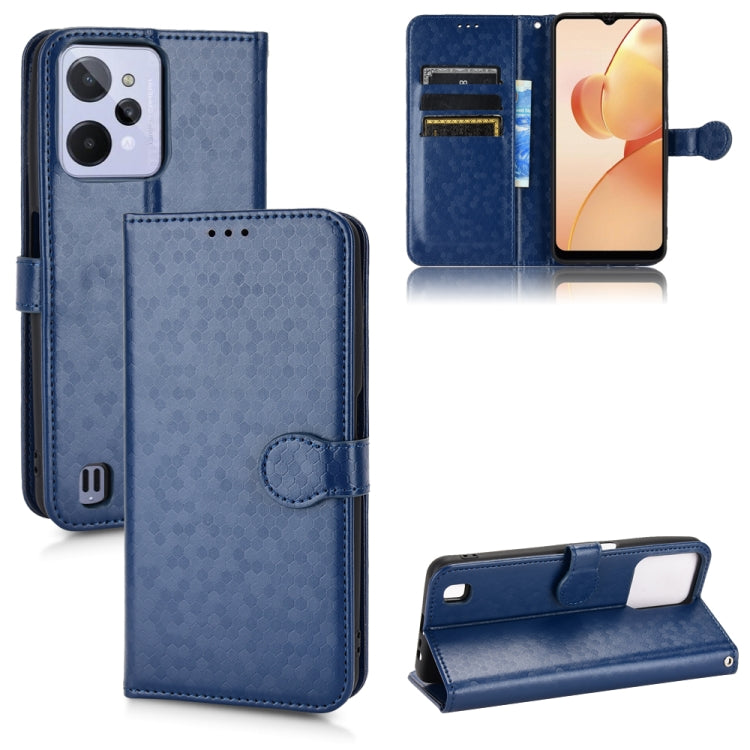 For Realme C31 Honeycomb Dot Texture Leather Phone Case