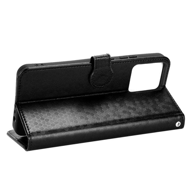 For Realme C30 4G Honeycomb Dot Texture Leather Phone Case