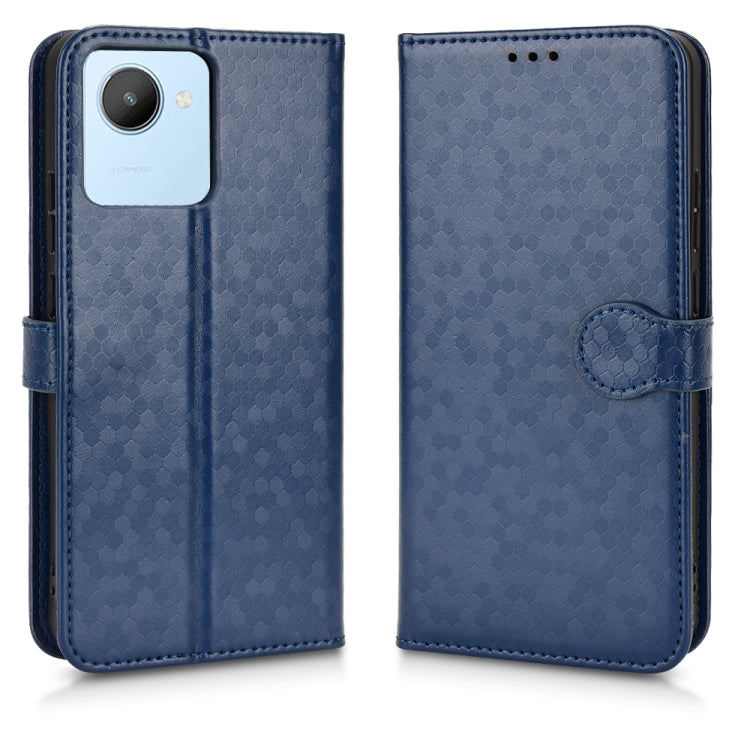 For Realme C30 4G Honeycomb Dot Texture Leather Phone Case