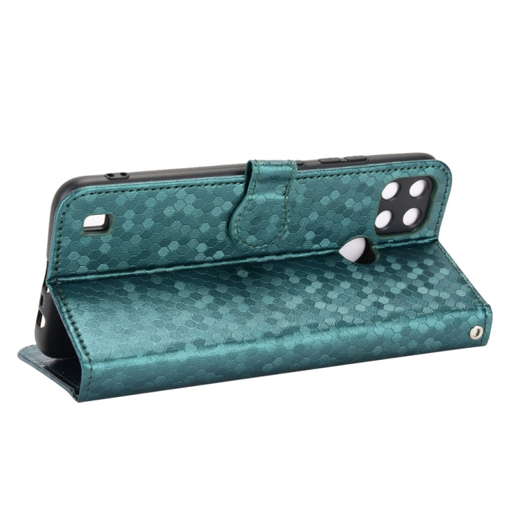 For Realme C21Y Honeycomb Dot Texture Leather Phone Case