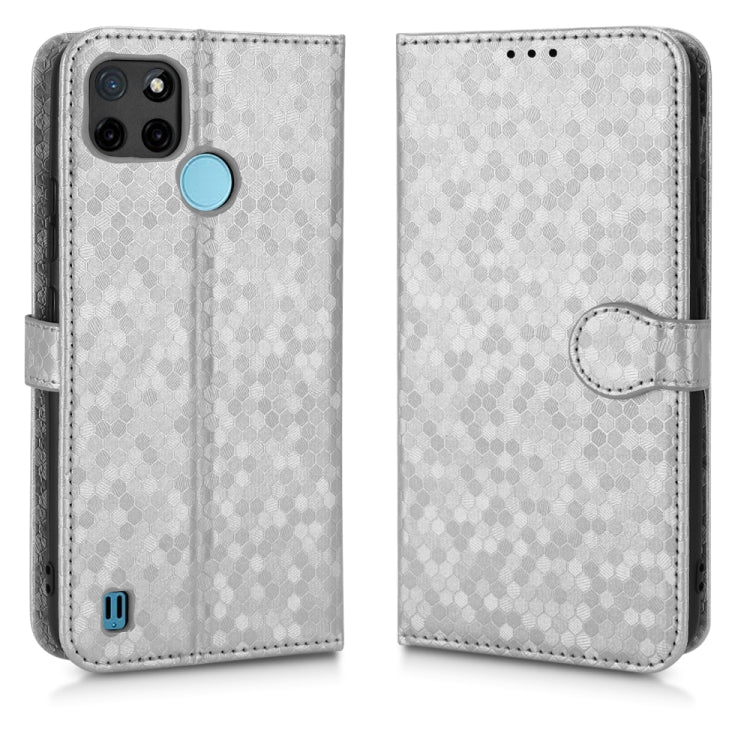 For Realme C21Y Honeycomb Dot Texture Leather Phone Case