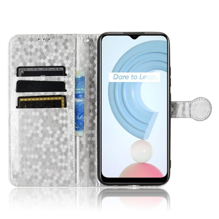 For Realme C21Y Honeycomb Dot Texture Leather Phone Case