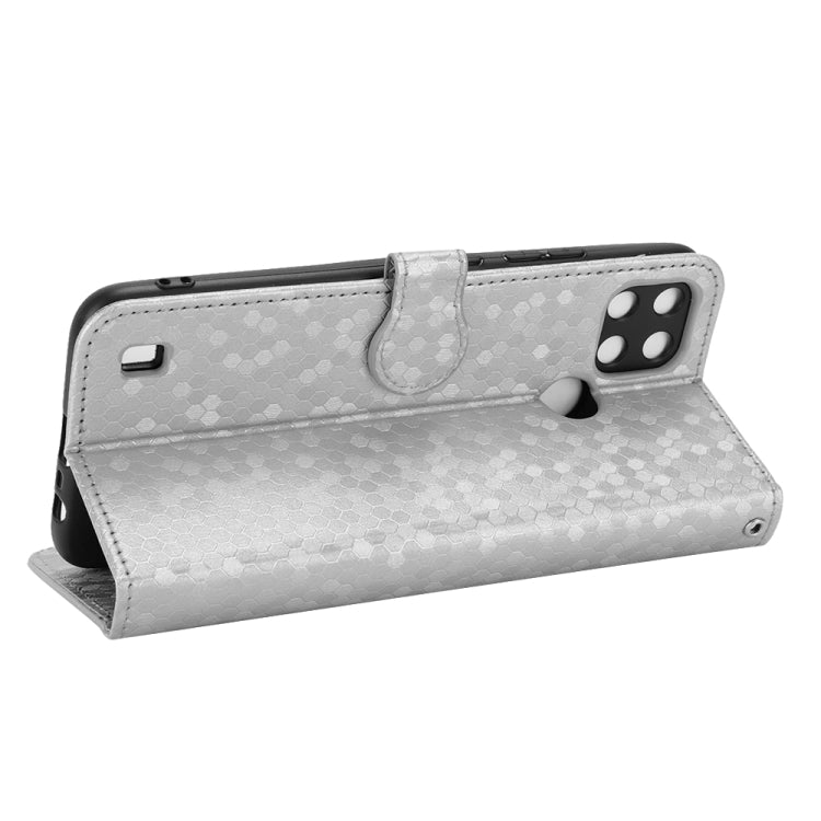 For Realme C21Y Honeycomb Dot Texture Leather Phone Case