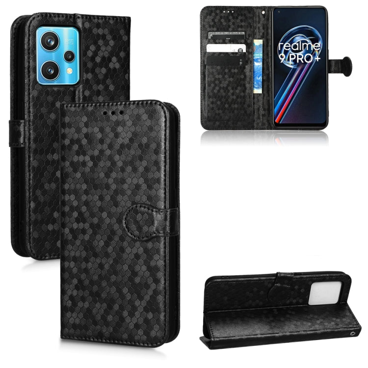 For Realme 9 4G / 9 Pro+ Honeycomb Dot Texture Leather Phone Case