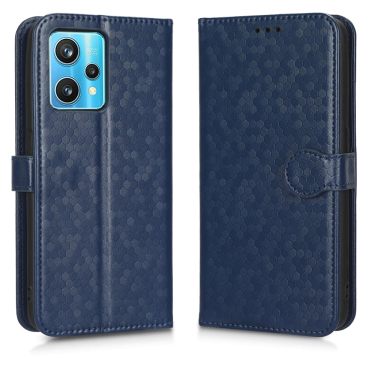 For Realme 9 4G / 9 Pro+ Honeycomb Dot Texture Leather Phone Case