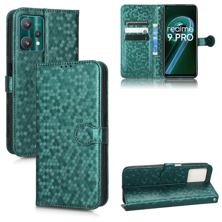 For Realme 9 5G / 9 Pro / Q5 Honeycomb Dot Texture Leather Phone Case