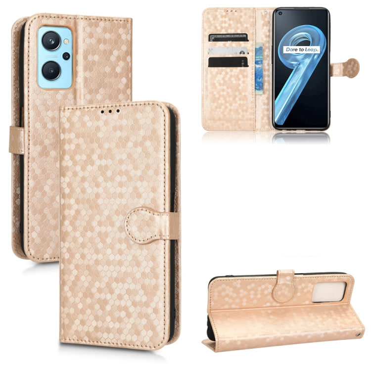 For Realme 9i / OPPO A36/A76 4G /A96 4G Honeycomb Dot Texture Leather Phone Case