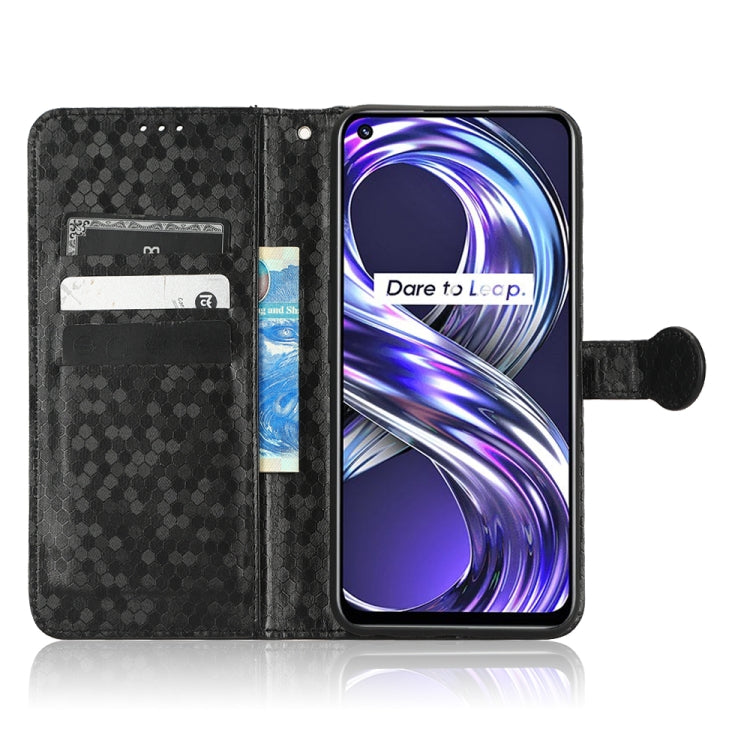 For Realme 8i Honeycomb Dot Texture Leather Phone Case