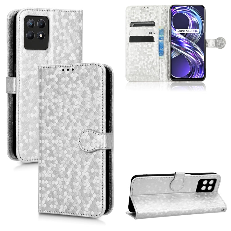 For Realme 8i Honeycomb Dot Texture Leather Phone Case