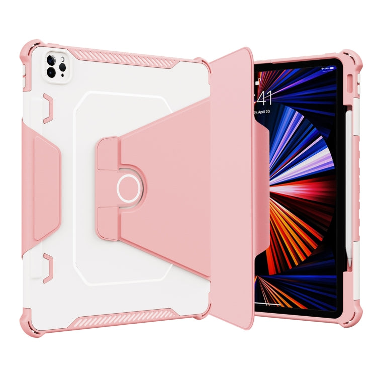 360 Degree Rotating Armored Smart Tablet Leather Case For iPad Pro 12.9 inch 2022/2021/2020/2018