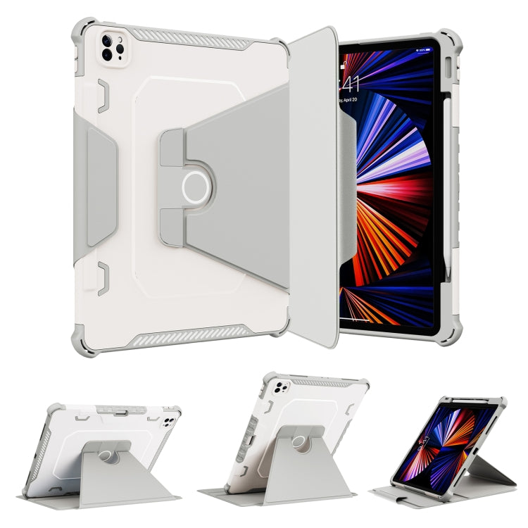 360 Degree Rotating Armored Smart Tablet Leather Case For iPad Pro 12.9 inch 2022/2021/2020/2018
