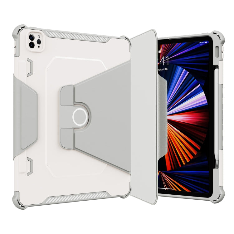 360 Degree Rotating Armored Smart Tablet Leather Case For iPad Pro 12.9 inch 2022/2021/2020/2018