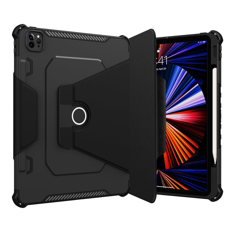 360 Degree Rotating Armored Smart Tablet Leather Case For iPad Pro 12.9 inch 2022/2021/2020/2018