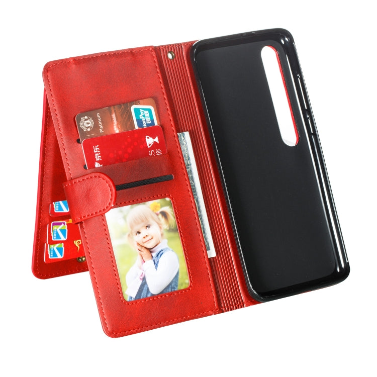 For Xiaomi Mi 10 Pro Nine Card Zipper Bag Horizontal Flip Leather Case With Holder & Card Slots & Photo Frame & Wallet