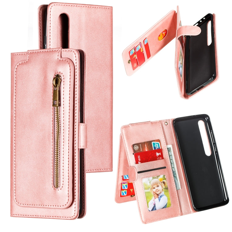 For Xiaomi Mi 10 Pro Nine Card Zipper Bag Horizontal Flip Leather Case With Holder & Card Slots & Photo Frame & Wallet