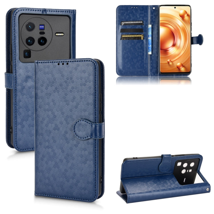 For vivo X80 Pro Honeycomb Dot Texture Leather Phone Case