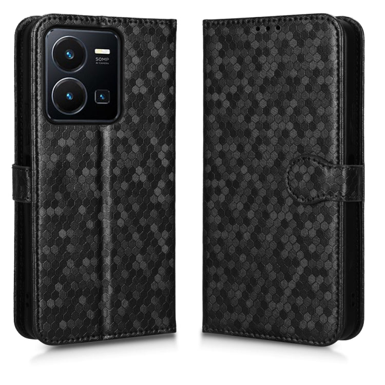 For vivo Y35 4G Honeycomb Dot Texture Leather Phone Case