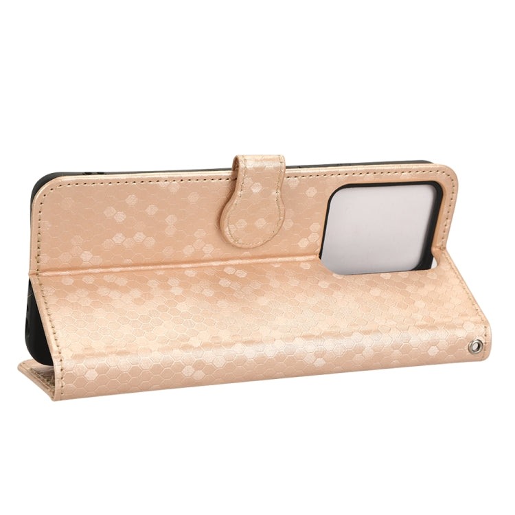 For vivo Y35 4G Honeycomb Dot Texture Leather Phone Case