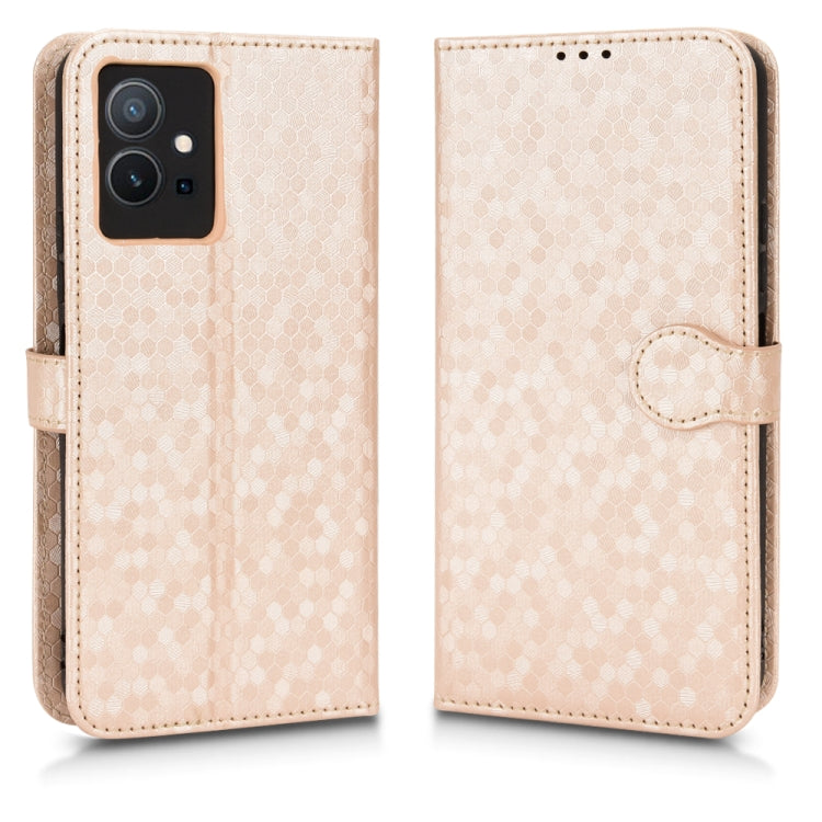 For vivo T1 5G / Y75 5G / Y55 5G Global Honeycomb Dot Texture Leather Phone Case