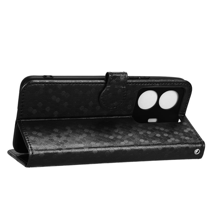For vivo S15e 5G Honeycomb Dot Texture Leather Phone Case