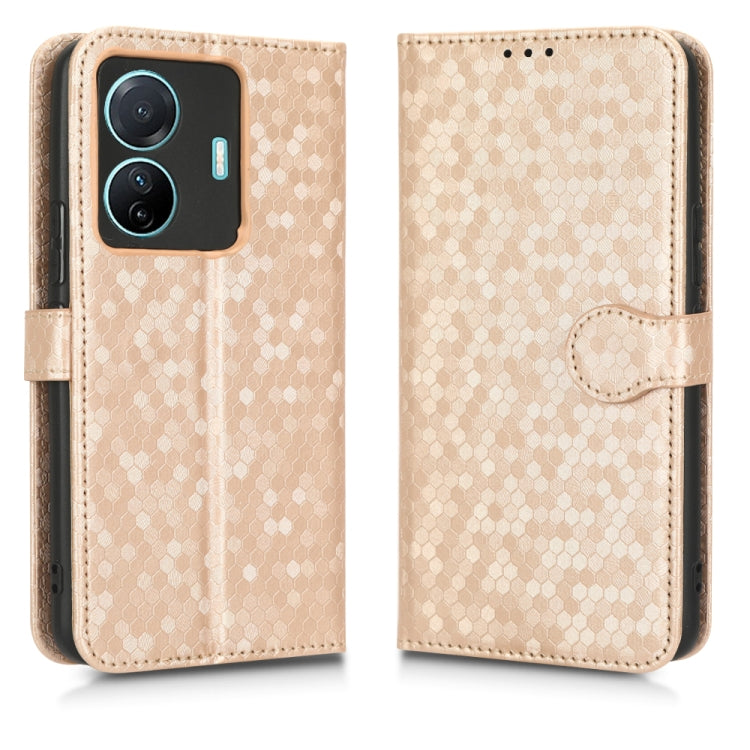 For vivo S15e 5G Honeycomb Dot Texture Leather Phone Case