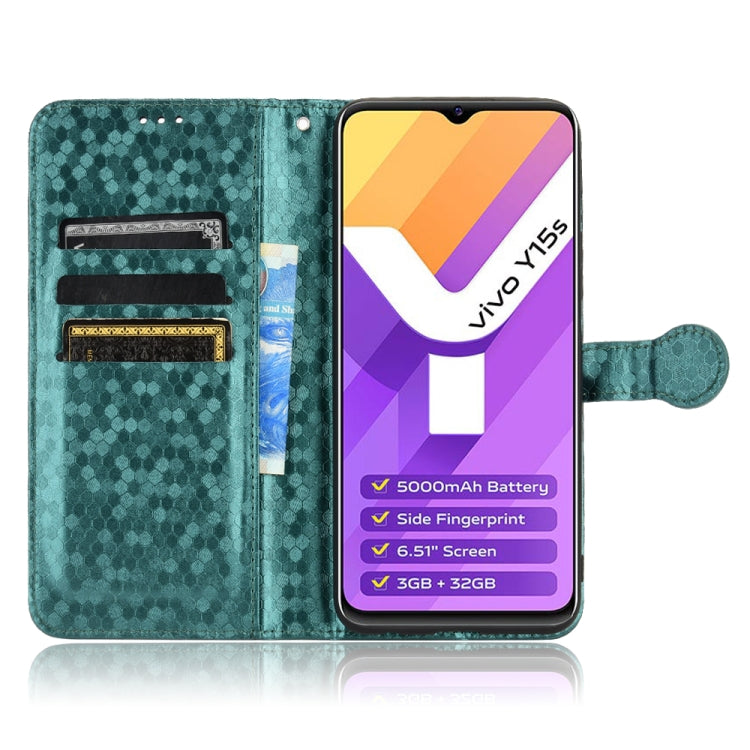 For vivo Y15s Honeycomb Dot Texture Leather Phone Case