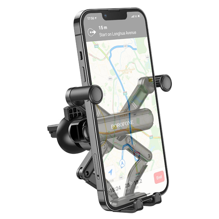 Borofone BH78 Point Air Outlet Gravity Linkage Car Holder(Black)