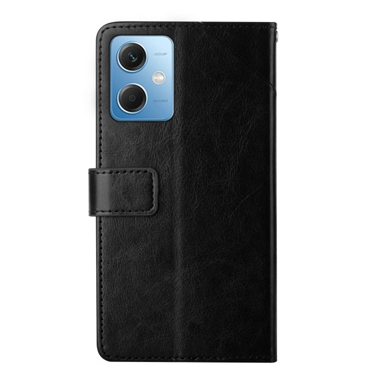 For Xiaomi Redmi Note 12 China HT01 Y-shaped Pattern Flip Leather Phone Case