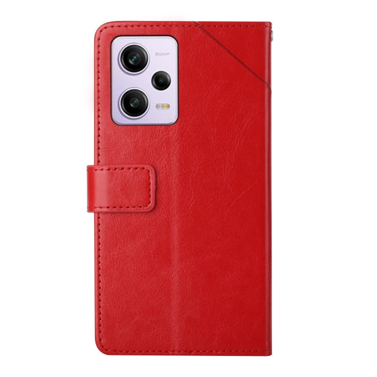 For Xiaomi Redmi Note 12 Pro+ China/Note 12 Explorer HT01 Y-shaped Pattern Flip Leather Phone Case