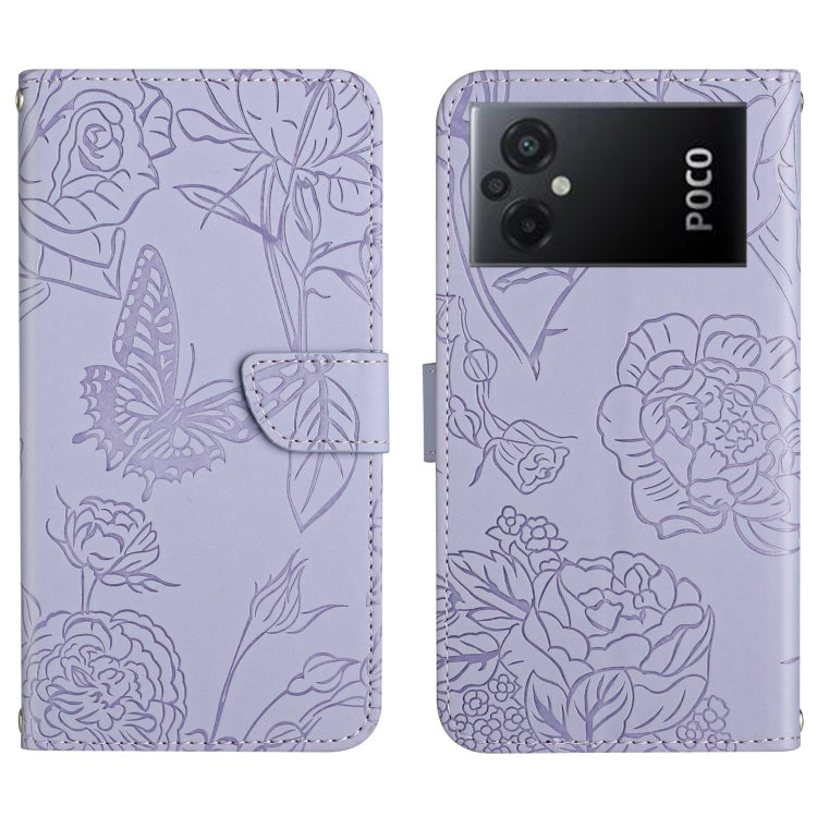 For Xiaomi Redmi 11 Prime 5G HT03 Skin Feel Butterfly Embossed Flip Leather Phone Case