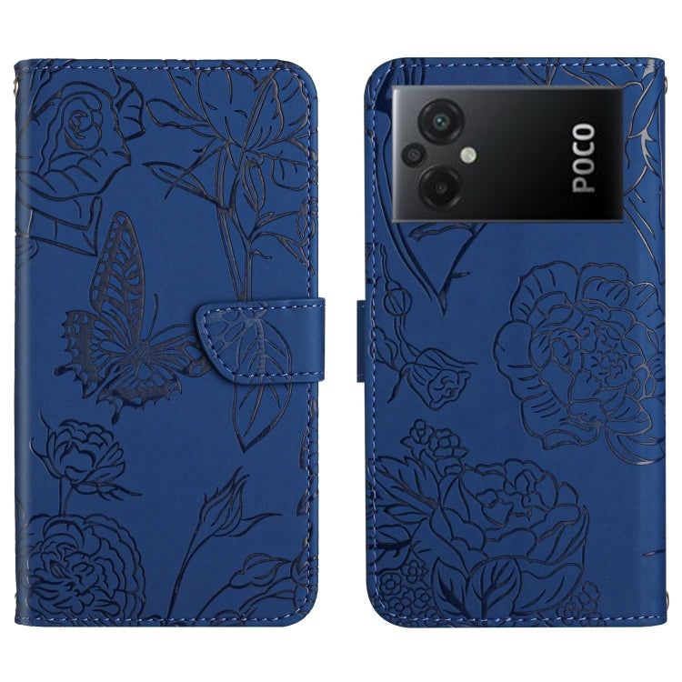 For Xiaomi Redmi 11 Prime 5G HT03 Skin Feel Butterfly Embossed Flip Leather Phone Case