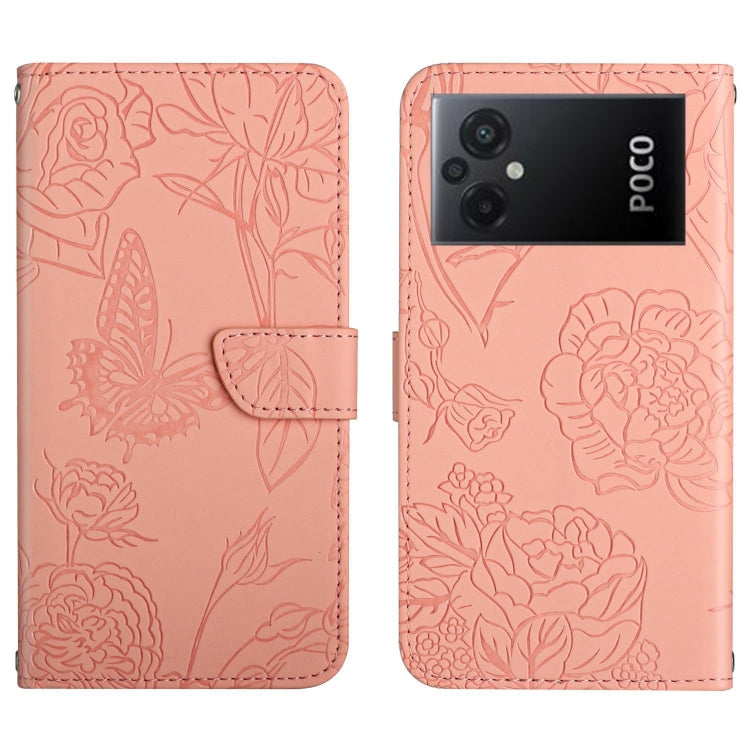 For Xiaomi Redmi 11 Prime 5G HT03 Skin Feel Butterfly Embossed Flip Leather Phone Case
