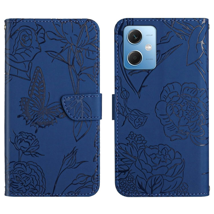 For Xiaomi Redmi Note 12 China HT03 Skin Feel Butterfly Embossed Flip Leather Phone Case