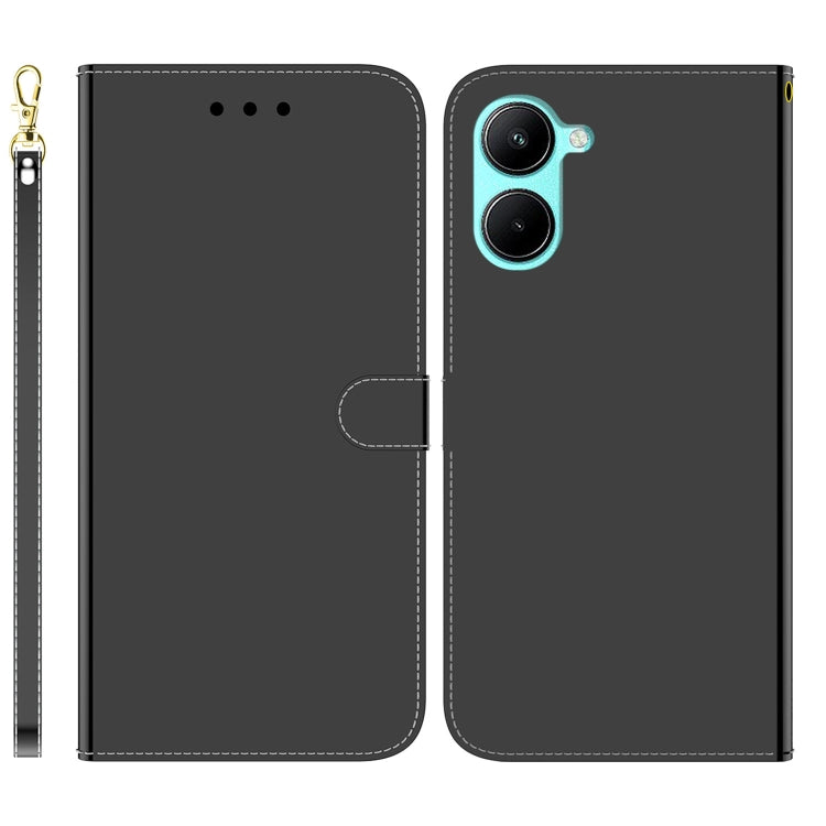 For Realme C33 Imitated Mirror Surface Flip Leather Phone Case