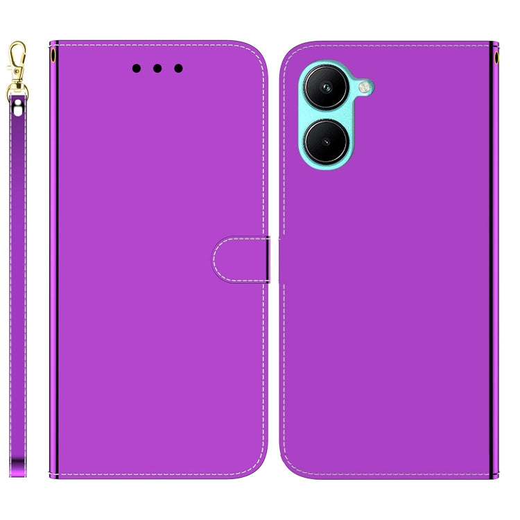 For Realme C33 Imitated Mirror Surface Flip Leather Phone Case