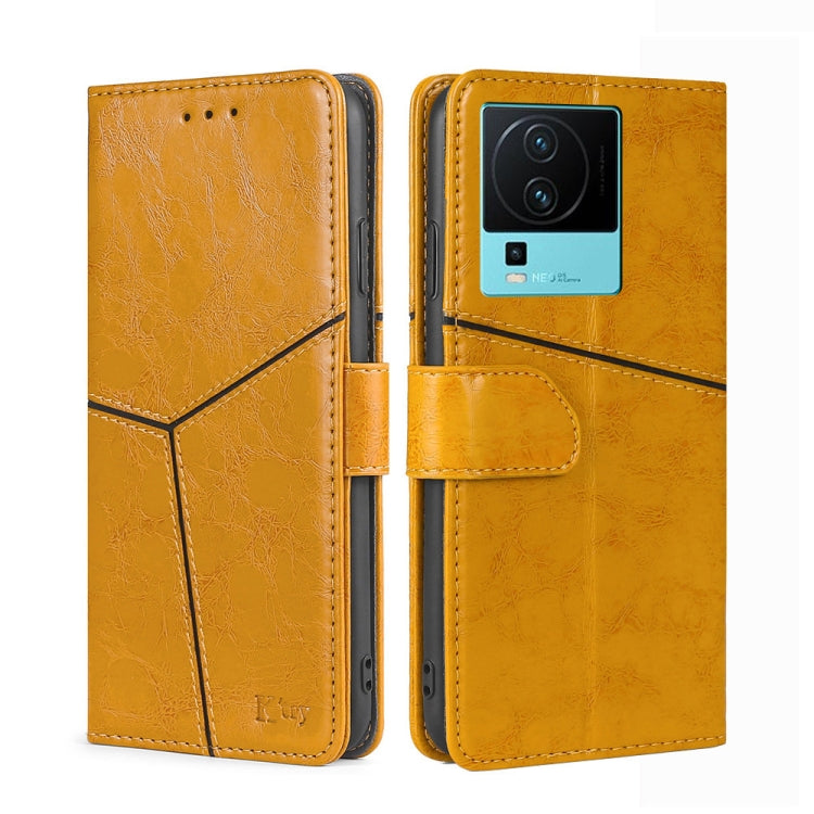 For vivo iQOO Neo7 Geometric Stitching Horizontal Flip Leather Phone Case