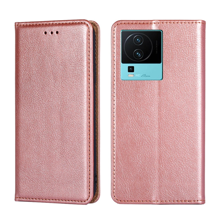 For vivo iQOO Neo7 Gloss Oil Solid Color Magnetic Leather Phone Case