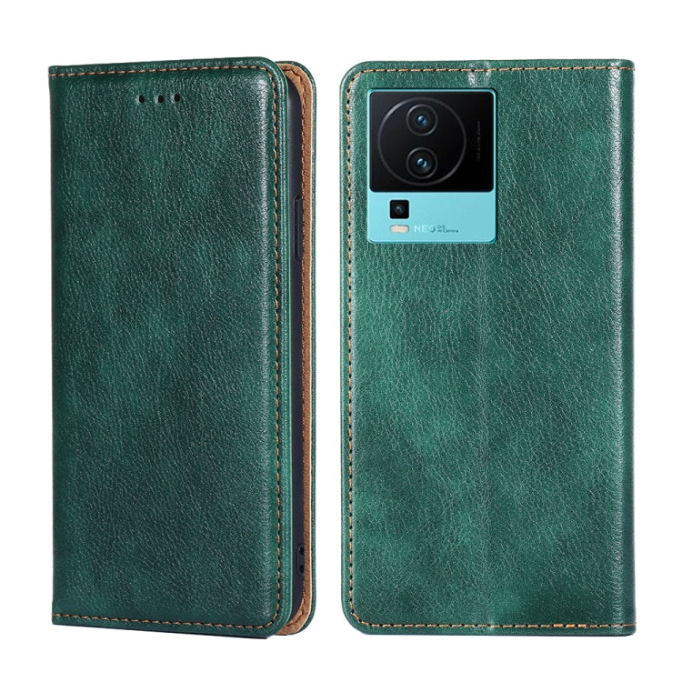 For vivo iQOO Neo7 Gloss Oil Solid Color Magnetic Leather Phone Case