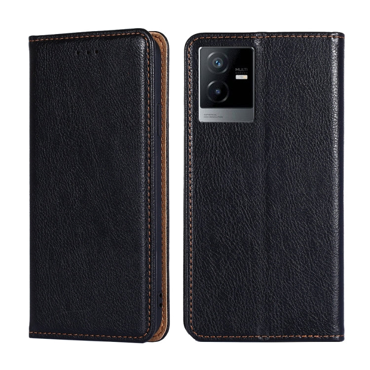 For vivo T2x 5G/Y73t/iQOO Z6x Gloss Oil Solid Color Magnetic Leather Phone Case