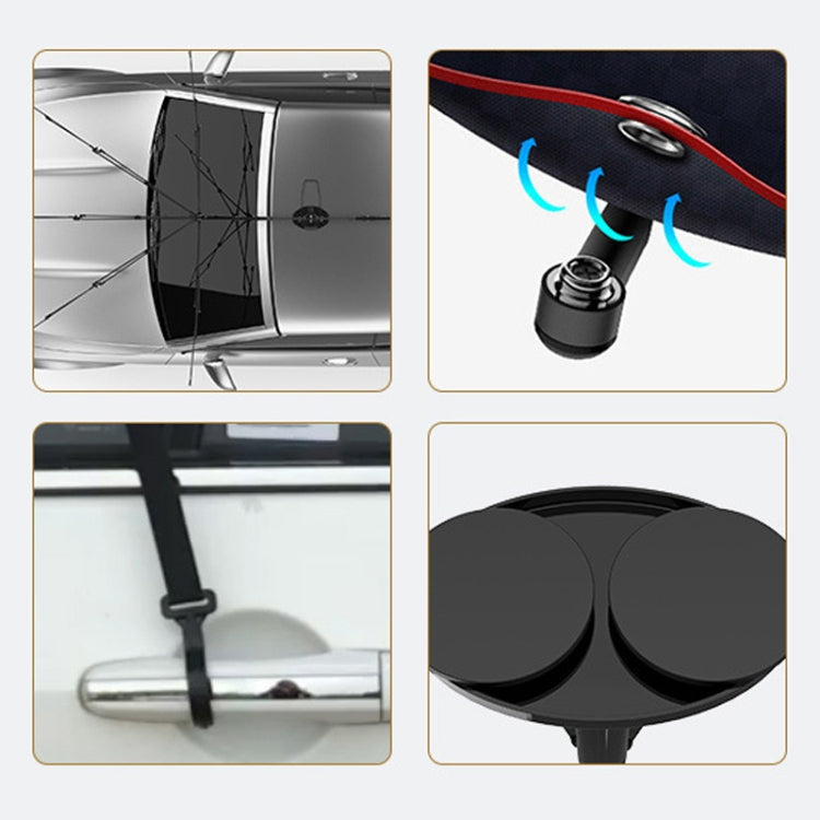 Semi-automatic Awning Tent Car Smart Insulated Cover Outdoor Waterproof Folded Portable Canopy Cover Shelter, Size:4.9 x 2.3m