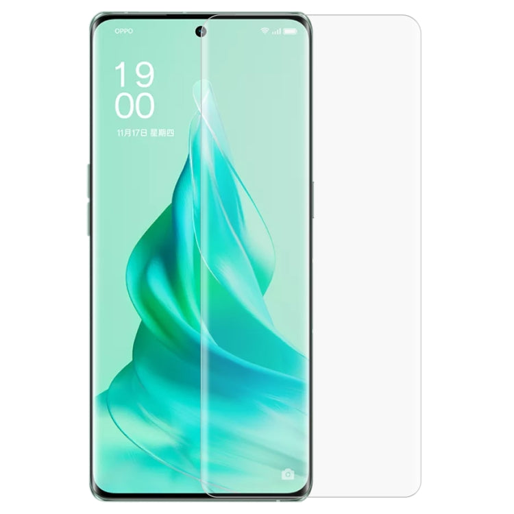 For OPPO Reno9 Pro+ UV Liquid Curved Full Glue Tempered Glass Film