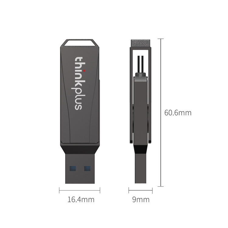 Lenovo Thinkplus MU252 USB 3.1 + USB-C / Type-C Flash Drive, Memory:16GB