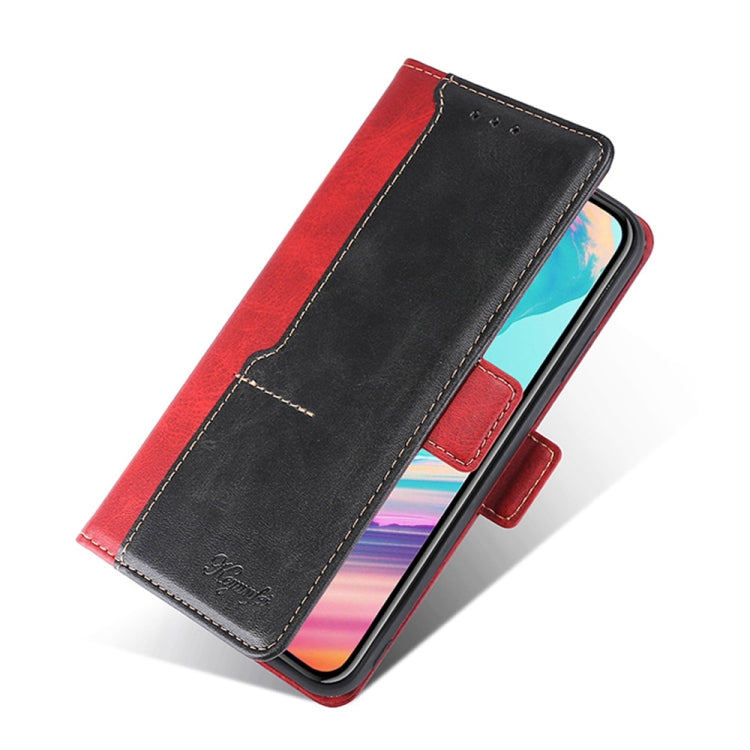 For Realme 9i 5G Global/10 5G Contrast Color Side Buckle Leather Phone Case