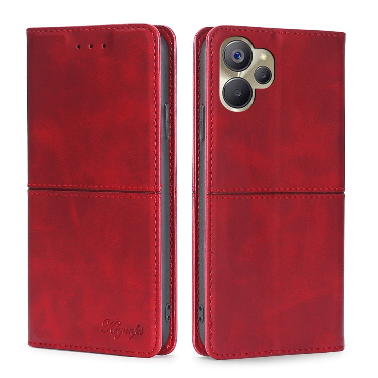 For Realme 9i 5G Global/10 5G Cow Texture Magnetic Leather Phone Case