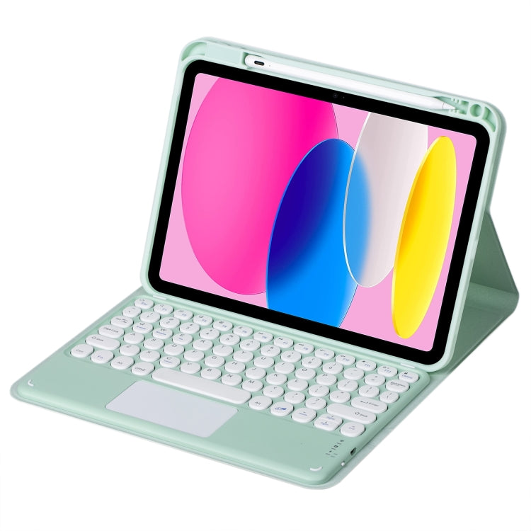 For iPad 10th Gen 10.9 2022 SA-10C Bluetooth Touch Keyboard Leather Tablet Case with Pen Slot