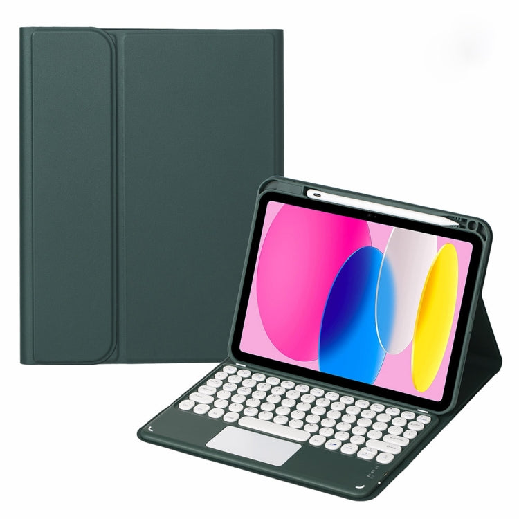 For iPad 10th Gen 10.9 2022 SA-10C Bluetooth Touch Keyboard Leather Tablet Case with Pen Slot