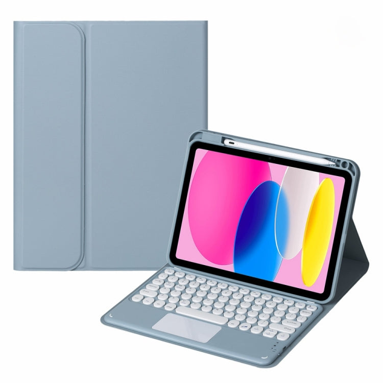 For iPad 10th Gen 10.9 2022 SA-10C Bluetooth Touch Keyboard Leather Tablet Case with Pen Slot