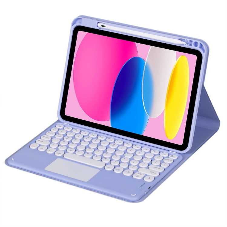 For iPad 10th Gen 10.9 2022 SA-10C Bluetooth Touch Keyboard Leather Tablet Case with Pen Slot