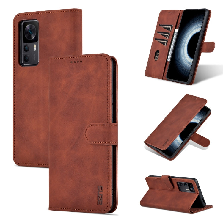 For Xiaomi 12T / 12T Pro / Redmi K50 Ultra AZNS Skin Feel Calf Texture Flip Leather Phone Case