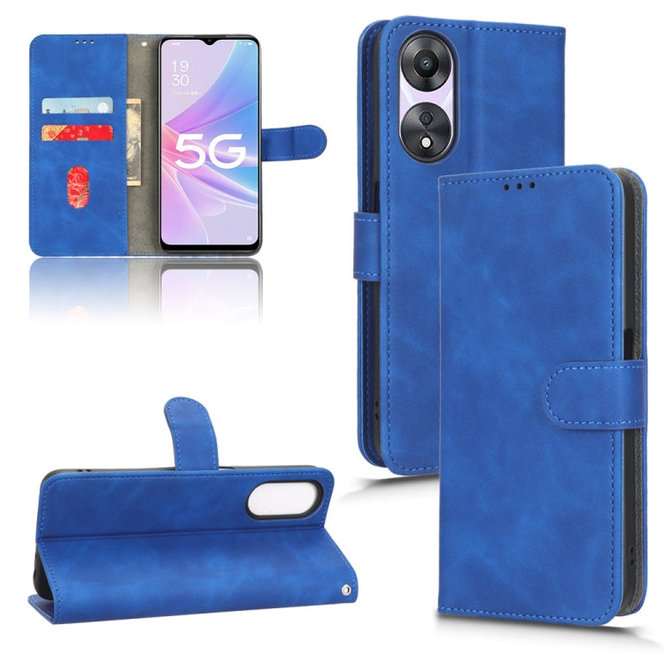 For OPPO A58 5G Skin Feel Magnetic Flip Leather Phone Case